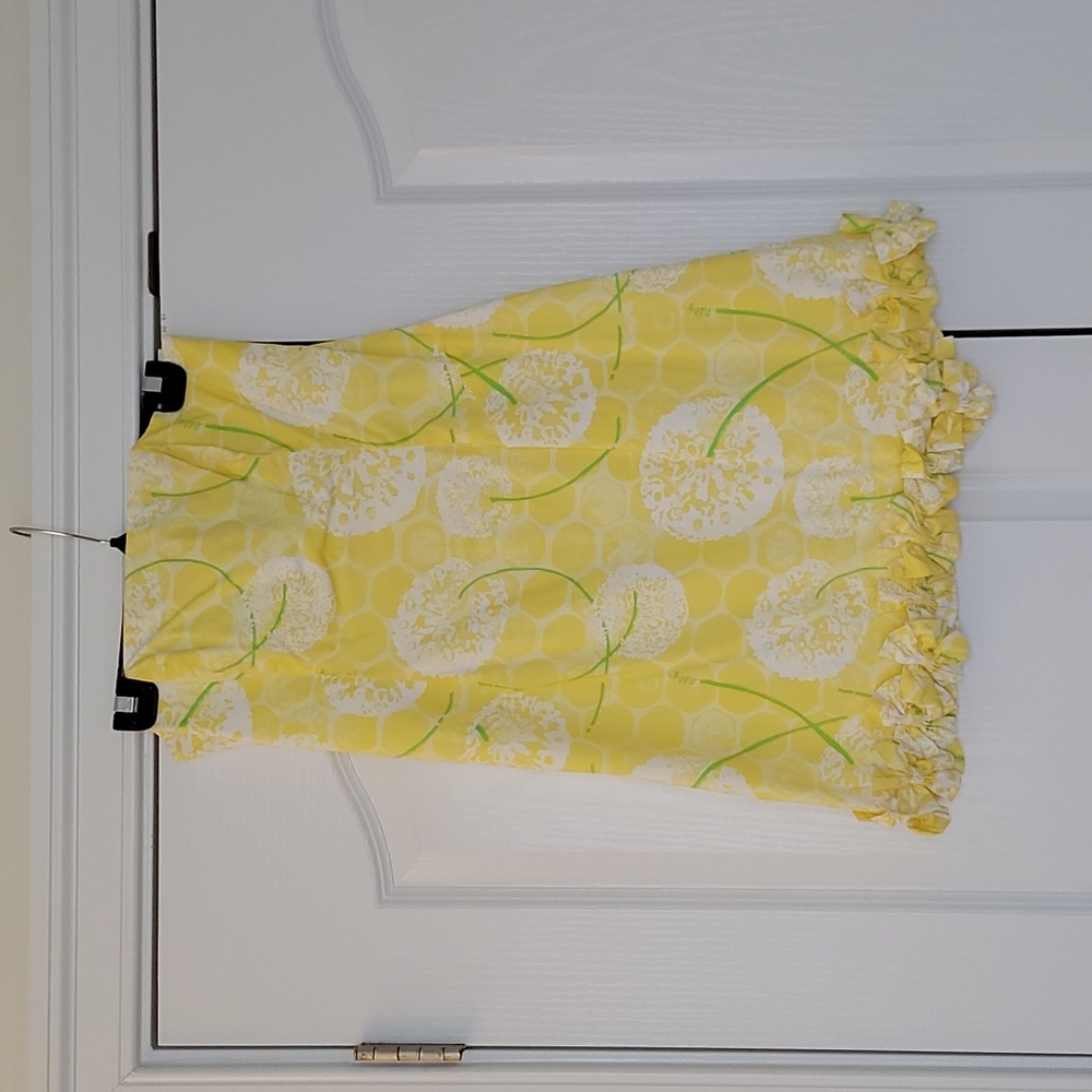 Yellow Lilly Pulitzer Strapless Sundress Size 4